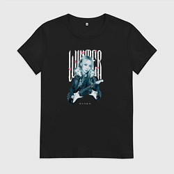 Футболка хлопковая женская Winter aespa idols, цвет: черный