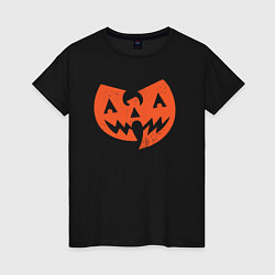 Футболка хлопковая женская Wu-Tang halloween, цвет: черный