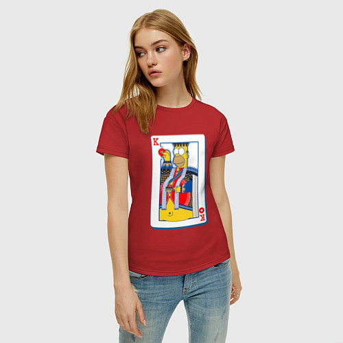 Женская футболка Король Гомер / Красный – фото 3