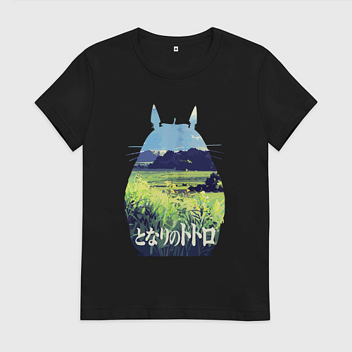 Женская футболка Nature Totoro / Черный – фото 1