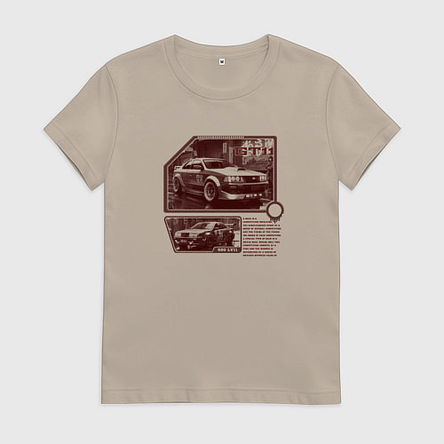 Женская футболка Автомобили для стритрейсинга / Миндальный – фото 1