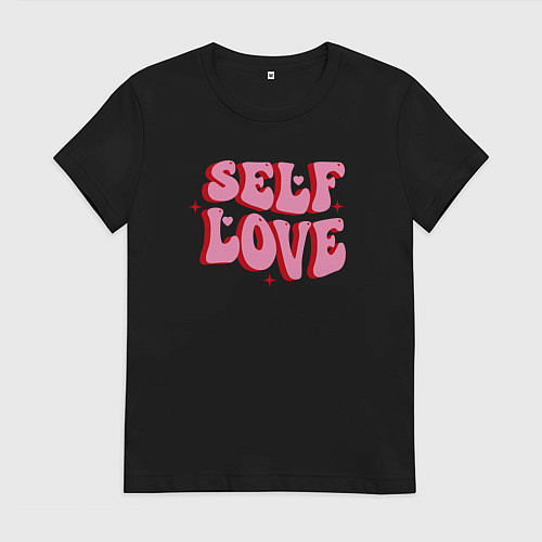 Женская футболка Self love / Черный – фото 1