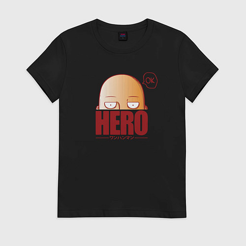 Женская футболка Ванпанч герой hero / Черный – фото 1