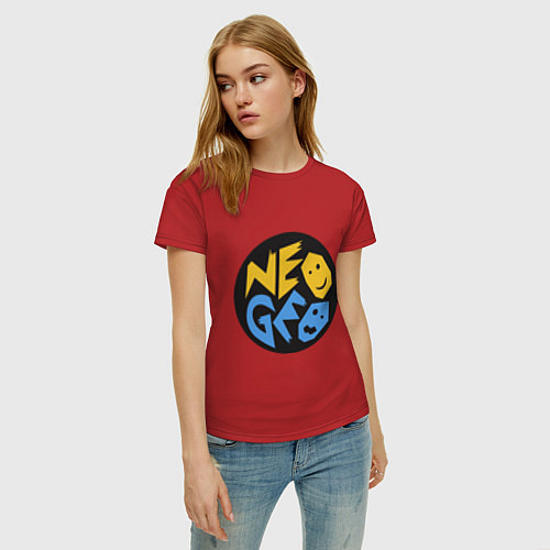 Женская футболка Neo geo logo / Красный – фото 3