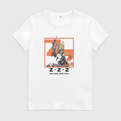 Футболка хлопковая женская Пульхра Феллини - Zenless Zone Zero, цвет: белый