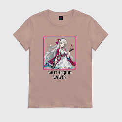 Футболка хлопковая женская Карлотта, цвет: пыльно-розовый