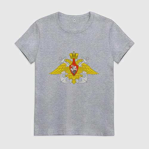 Женская футболка Военно-морской флот: орёл / Меланж – фото 1