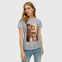 Футболка хлопковая женская Marin Kitagawa: Senpai, цвет: меланж — фото 2