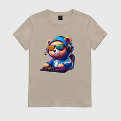 Футболка хлопковая женская Bear cub is a player of Team Liquid - esports, цвет: миндальный