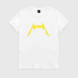 Футболка хлопковая женская Mamba basketball, цвет: белый