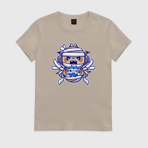 Женская футболка Маленький геймер / Миндальный – фото 1