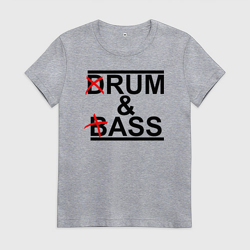Женская футболка Drum and bass color / Меланж – фото 1
