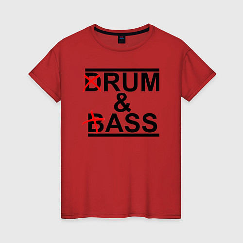 Женская футболка Drum and bass color / Красный – фото 1
