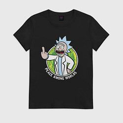Футболка хлопковая женская Vault Rick, цвет: черный