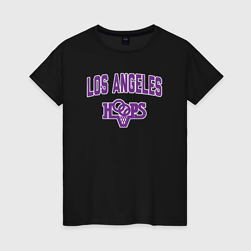 Женская футболка Los Angeles hoops / Черный – фото 1