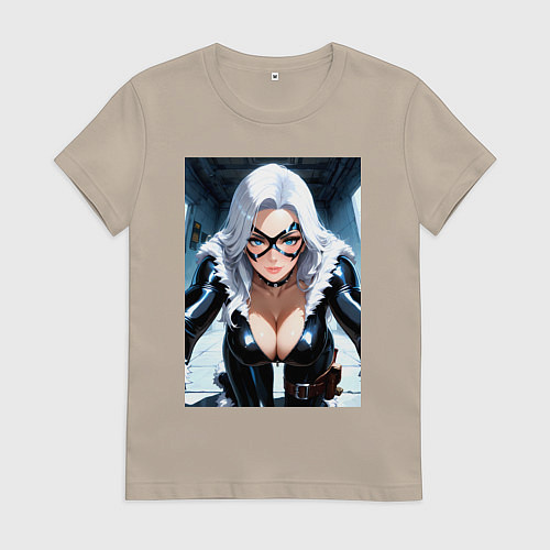 Женская футболка Черная кошка Фелиция Харди / Миндальный – фото 1