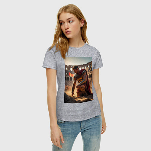 Женская футболка Спартак в Колизее / Меланж – фото 3