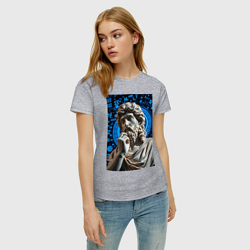 Женская футболка Античность и математика / Меланж – фото 3