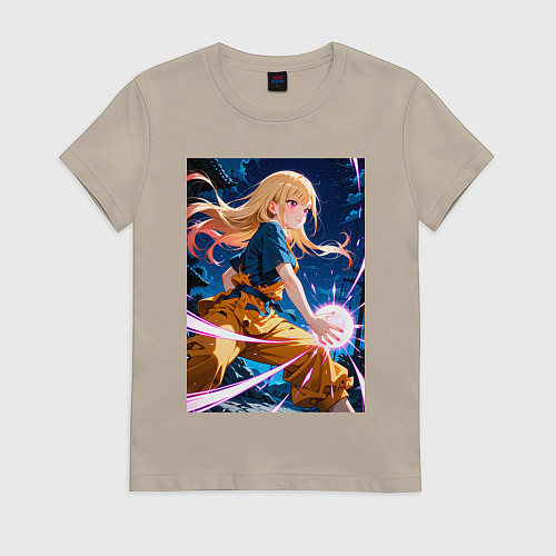 Женская футболка Марин Китагава косплей Dragon Ball / Миндальный – фото 1