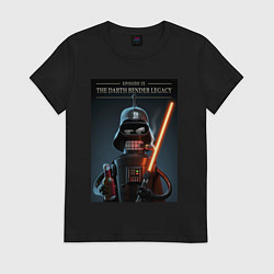 Футболка хлопковая женская Дарт Бендер наследие, цвет: черный