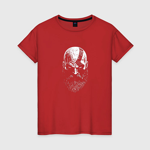 Женская футболка Кратос черно-белый / Красный – фото 1