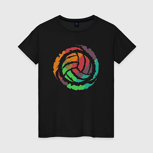 Женская футболка Color volleyball / Черный – фото 1
