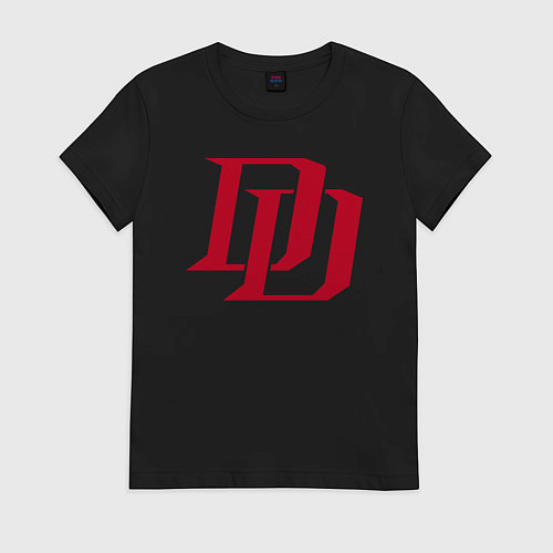 Женская футболка Daredevil logo / Черный – фото 1
