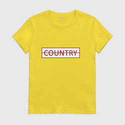 Футболка хлопковая женская Дни сакамото - country, цвет: желтый