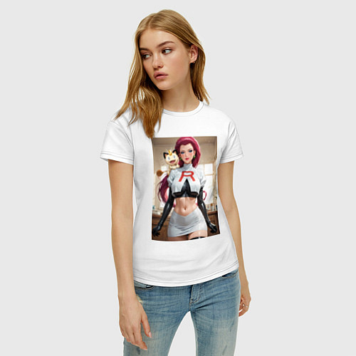 Женская футболка Джесси и Мяут / Белый – фото 3