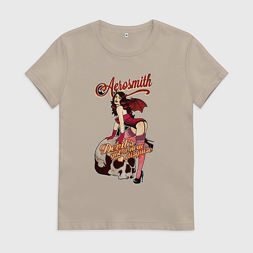 Женская футболка Aerosmith Woman / Миндальный – фото 1