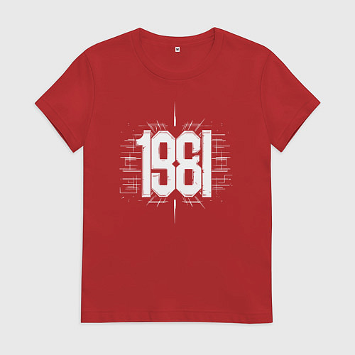 Женская футболка 1981 год линии / Красный – фото 1