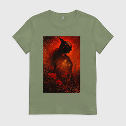 Футболка хлопковая женская Маления, цвет: авокадо