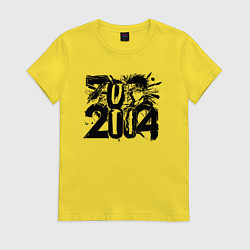 Футболка хлопковая женская 2004 аниме, цвет: желтый