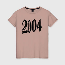 Футболка хлопковая женская 2004 штрихами, цвет: пыльно-розовый