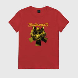 Футболка хлопковая женская Громовержцы - персонажи, цвет: красный