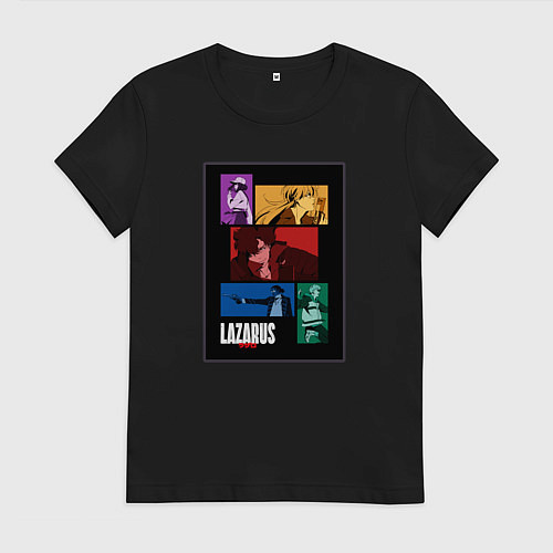 Женская футболка Лазарь аниме постер / Черный – фото 1