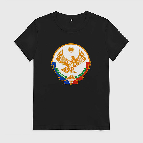 Женская футболка Дагестан герб / Черный – фото 1