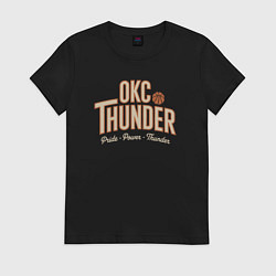 Футболка хлопковая женская Oklahoma pride, цвет: черный