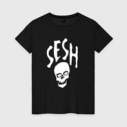 Футболка хлопковая женская Team Sesh, цвет: черный