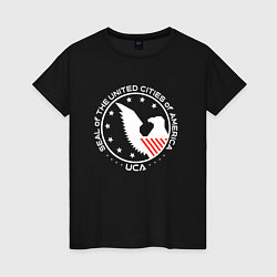 Футболка хлопковая женская UCA, цвет: черный
