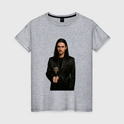 Футболка хлопковая женская Bones с тростью, цвет: меланж