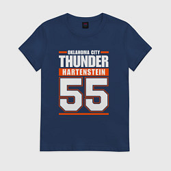 Футболка хлопковая женская Оклахома - Хартенштейн, цвет: тёмно-синий