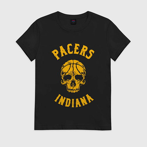 Женская футболка Indiana Pacers skull / Черный – фото 1