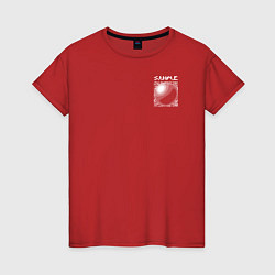 Футболка хлопковая женская Sample toblerone tower, цвет: красный