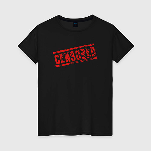 Женская футболка Censored / Черный – фото 1