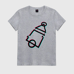 Футболка хлопковая женская Знаки игры, цвет: меланж