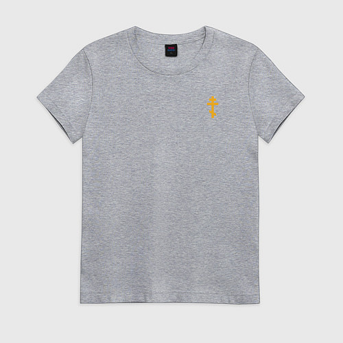 Женская футболка Сохранит душу твою Господь желтый арт / Меланж – фото 1