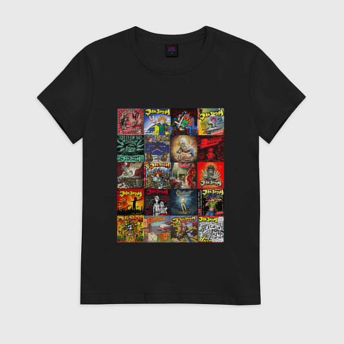 Женская футболка Элизиум - обложки / Черный – фото 1