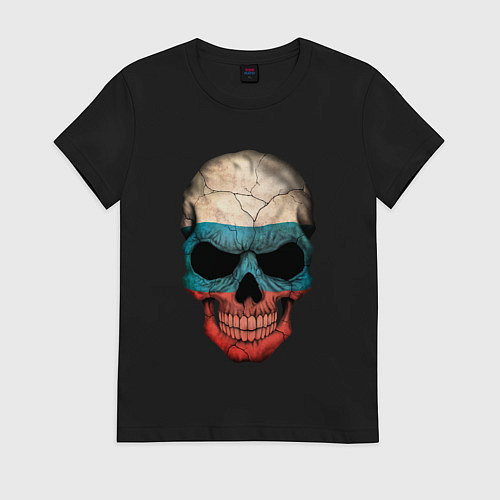 Женская футболка Skull Russia / Черный – фото 1