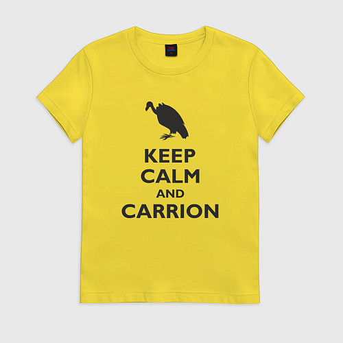 Женская футболка Carrion / Желтый – фото 1